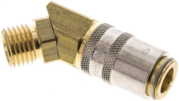 45°-Temperier-Schnellkupplung 9mm Zapfen,M 14x1,5(AG)