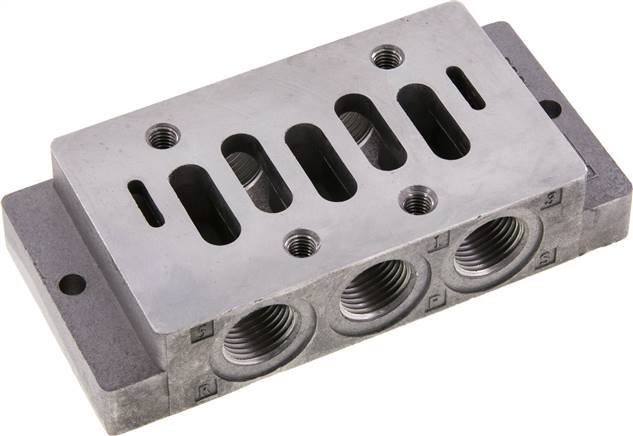 ISO 3 Einzelanschlussplatte, Anschluss seitlich