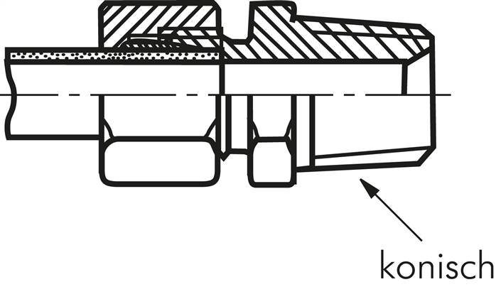 Gerade Schneidringverschr. R 1/2"-12 L (M18x1,5), Stahl verzinkt