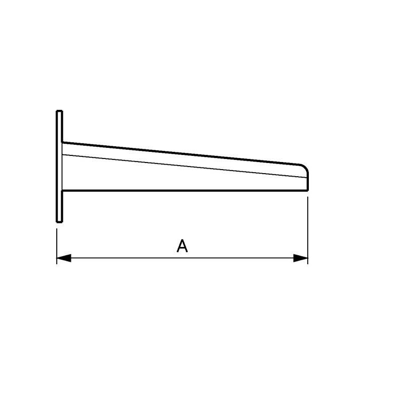PREVOST-TRÄGERKONSOLE Bezeichnung = Länge: 300 mm max. Belastung über die gesamte Länge verteilt : 8