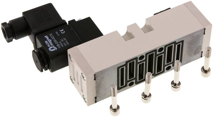 ISO-Ventil (Größe 1), 5/2-Wege, Federrückstellung, 115 V AC