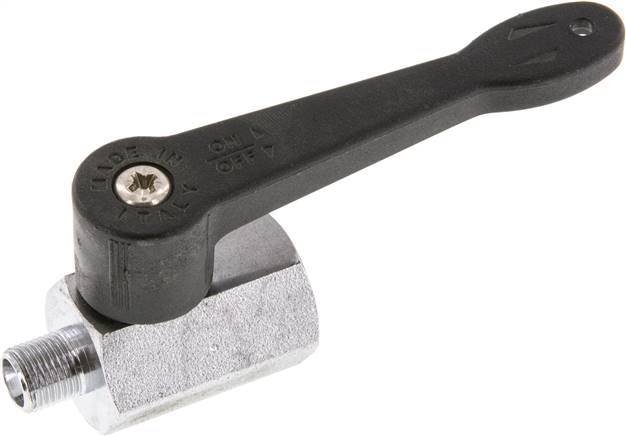 Minikugelhahn langer Griff, G 1/8" Innengewinde / Außengewinde, PN 15