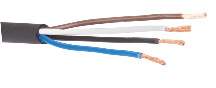 Kabel mit M12-Kupplung, 3 m, gerade, 4 lose Kabelenden (Pin 1 bis 4)