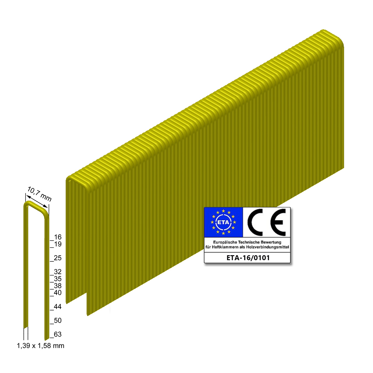 Prebena Heftklammern L63CRFHA-ETA