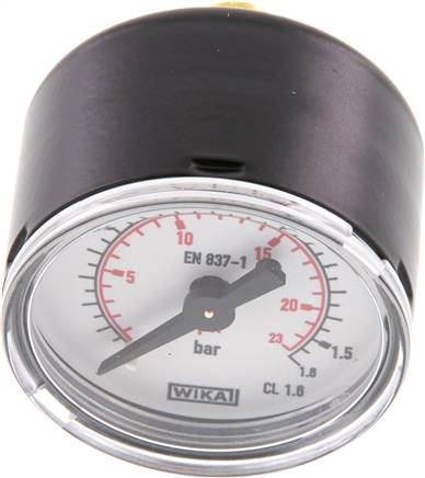 Manometer waagerecht (ST/Ms), 40mm, 0 - 1,6 bar, G 1/8"