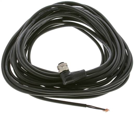 Kabel mit M12-Kupplung, 10 m, abgewinkelt, 4 lose Kabelenden (Pin 1 bis 4)