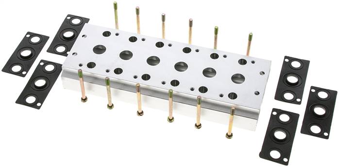 Mehrfachanschlussplatte (6-fach) für 5/2-Wege & 5/3-Wege Ventile zu V 53-6