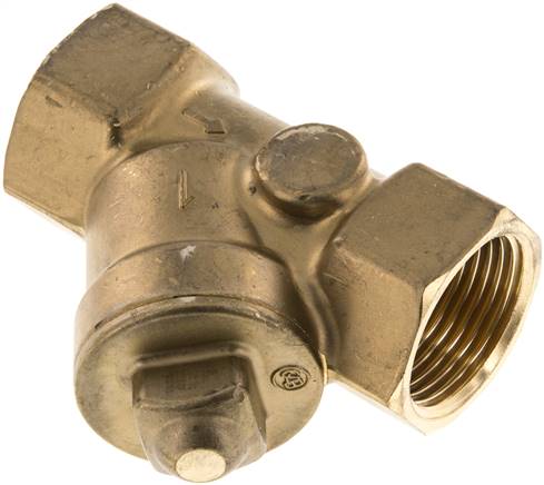 Schrägsitz-Rückschlagventil, Rp 1", PN 10 / FKM-Dichtung, Messing