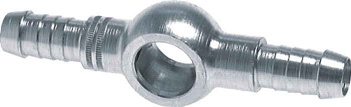 Doppel-Schlauchnippel 8mm Ring, 4 - 5mm, Stahl verzinkt
