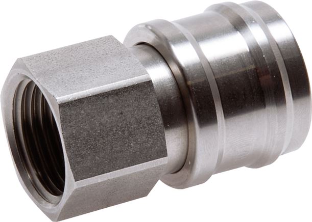 Schnellkupplung (NW7,2) G 1/4"(IG), Edelstahl, für Stecker beidseitig absperrend