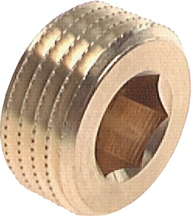 Verschlussstopfen Innenskt. G 1/4", Messing Typ VS 14 MS OB