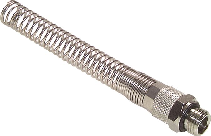 Gerade Verschraubung G 3/8"-10x8mm mit Knickschutz