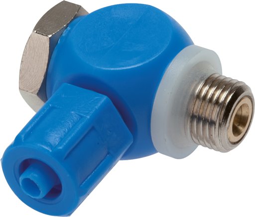Drosselrückschlagventil G 1/8"-6 x 4mm, abluftregelnd (B), Kunststoff
