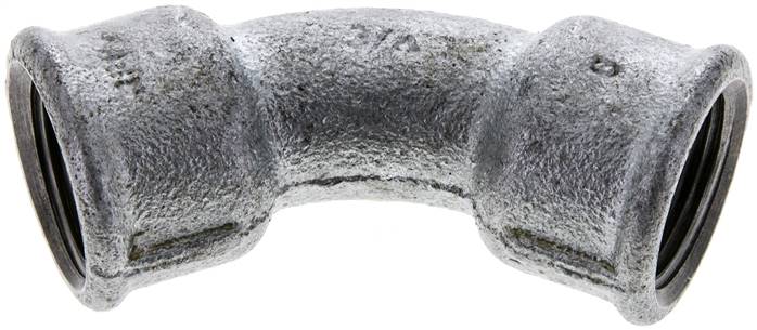 45°-Bogen Rp 3/4" (IG), Temperguss verzinkt
