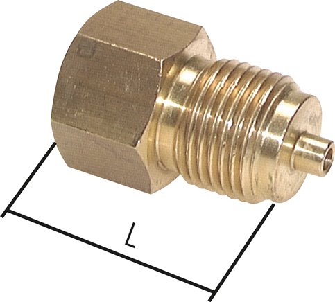 Manom.-Reduzierung G 1/4"(AG)-M 12x1,5(IG). Messing, 32mm