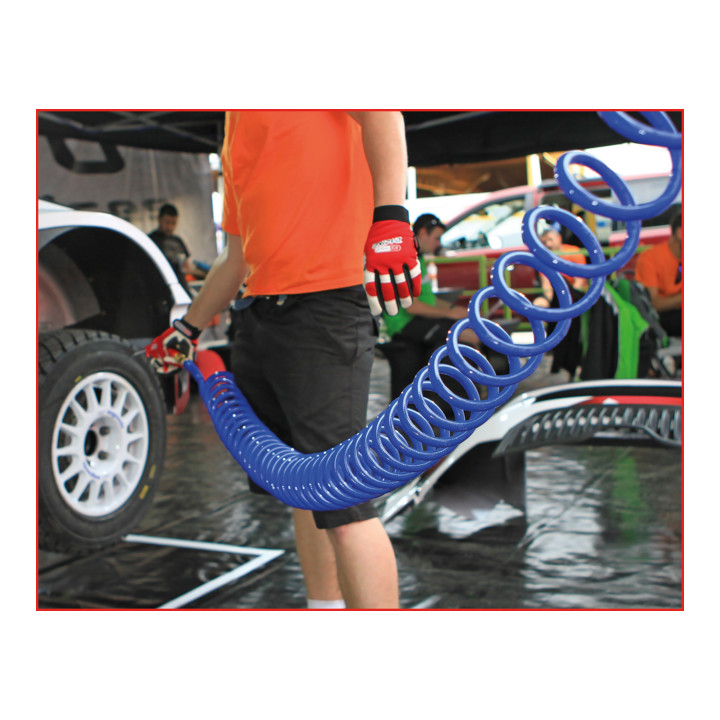 KS Tools PU-Druckluft-Spiralschlauch, Ø 8mm, G1/4 AG, 15 m