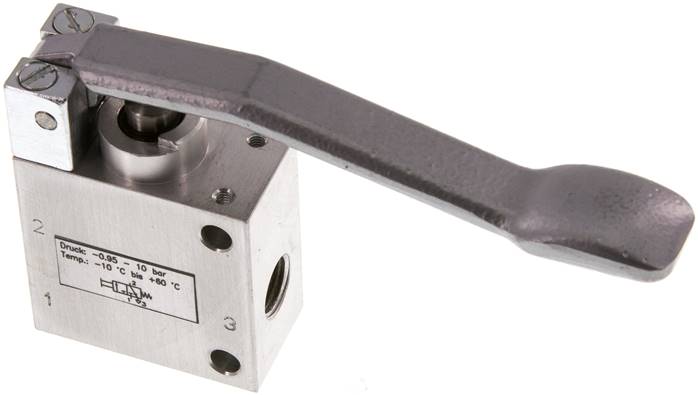 3/2-Wege (NC/NO) Ventil mit Tasthebel, G 1/4"