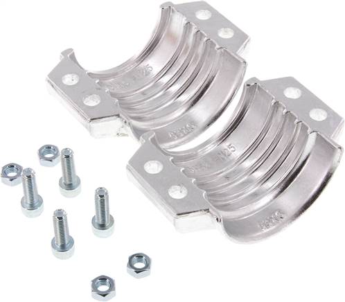 Klemmschalen 74 - 76mm, Aluminium, EN14420-3 (DIN2817)