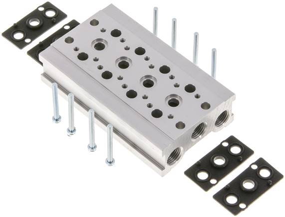 Reihenleiste (4-fach) für SF1000 (5/2 und 5/3-Wege)