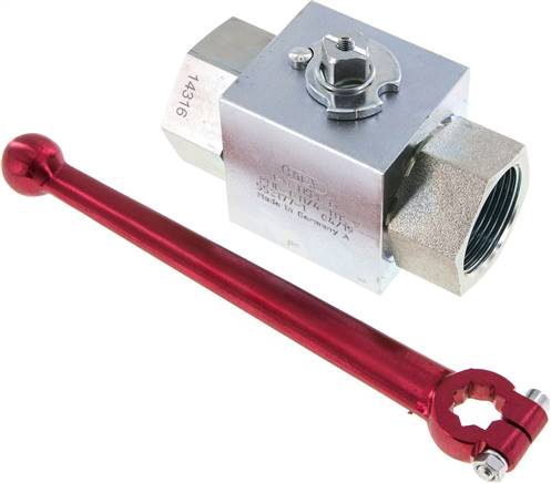 Hochdruck-Kugelhahn, Stahl, G 1-1/4", 0 bis 315bar