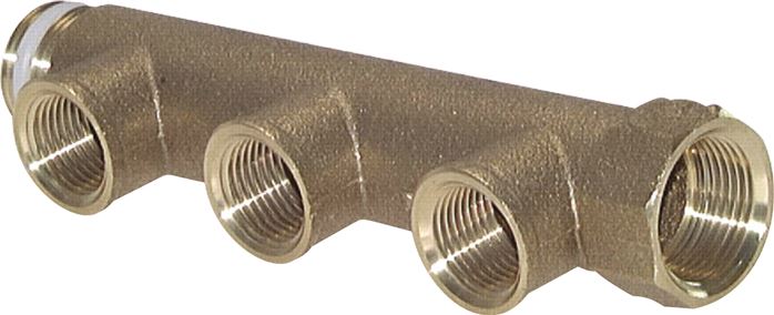 Verteilerrohr G 1-1/4"(IG/AG), Abgang 3 x G 1/2" (IG)