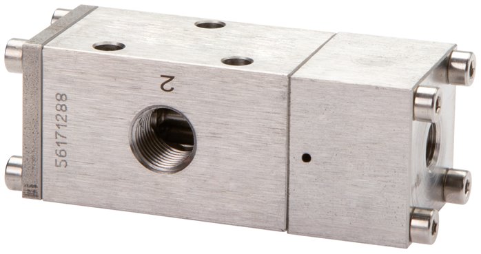 5/2-Wege Pneumatikventil, G 1/4" (Pilot G 1/8"), Federrückstellung