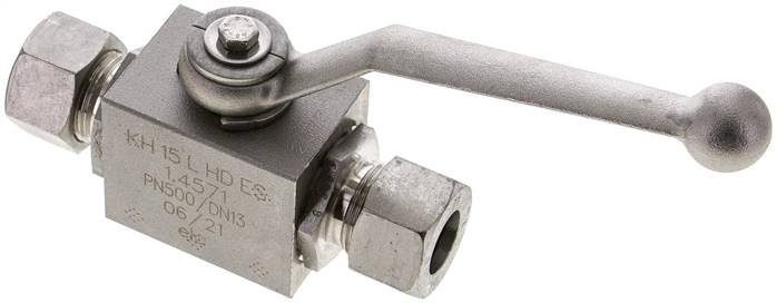 Hochdruck-Kugelhahn, Edelstahl, 15 L (M22x1,5), -0,999 bis 315bar