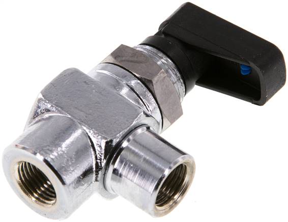 Messing-Mini-Winkelkugelhahn, G 1/8", PN 20, Schalttafelm