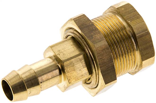 Abreiß- Schnellkupplung (NW5) 9 (3/8")mm Schlauch, Messing, für Stecker beidseitig absperrend
