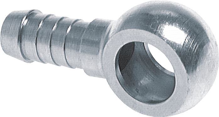 Schlauchnippel 10mm Ring, 7 - 8mm, Stahl verzinkt