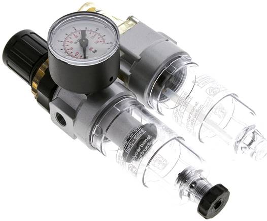 Mini-Wartungseinheit, 2-tlg., G 1/8", 0,2 - 6 bar
