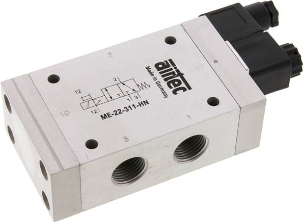 3/2-Wege Magnetventil mit Fremdluftanschluss, G 1/2" (Pilot G 1/8") 230V, 0 bis 10 bar