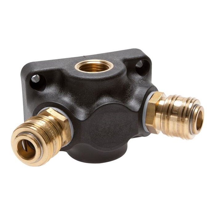 Presa a muro con G 1/2" (IG) e 2 attacchi rapidi standard NW7.2