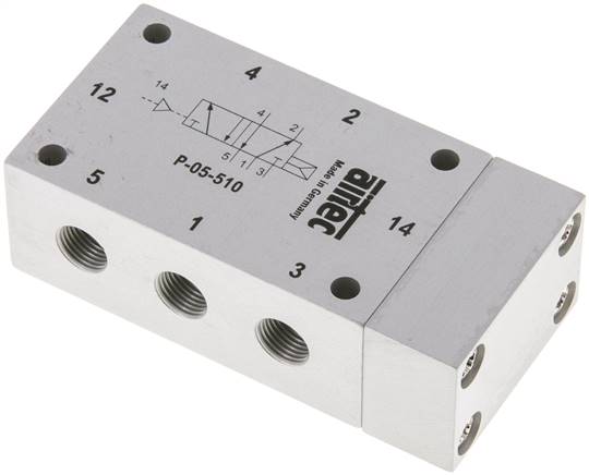 5/2-Wege Pneumatikventil mit Luftfeder, G 1/8", ATEX-Zulassung