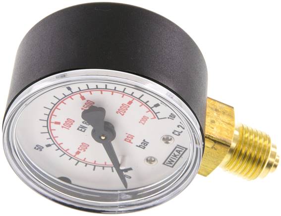 Manometer senkrecht (KU/Ms), 50mm, 0 bis 160 bar, G 1/4"