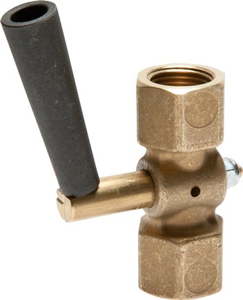 Manometer-Absperrhahn G 3/8" Muffe - Muffe, Messing, ohne Prüfanschluss