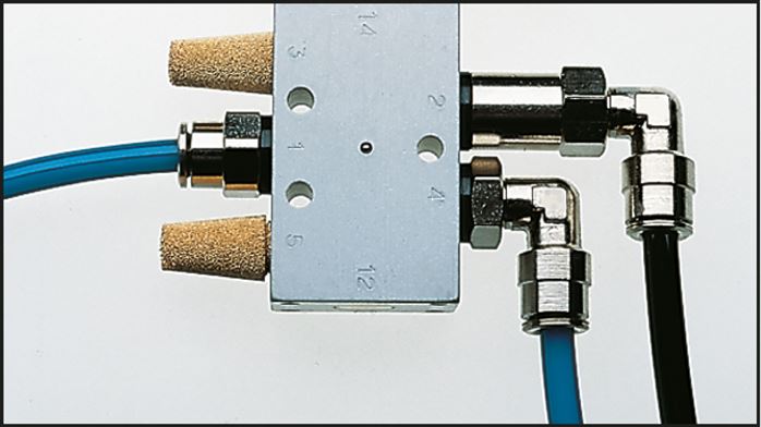 Winkel-Steckanschluss, lang G 1/8"-8mm, Baureihe CV