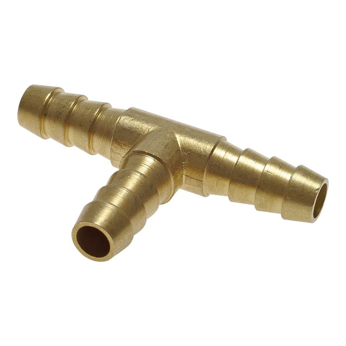 Raccordo a T per tubo flessibile 9 (3/8") mm, ottone
