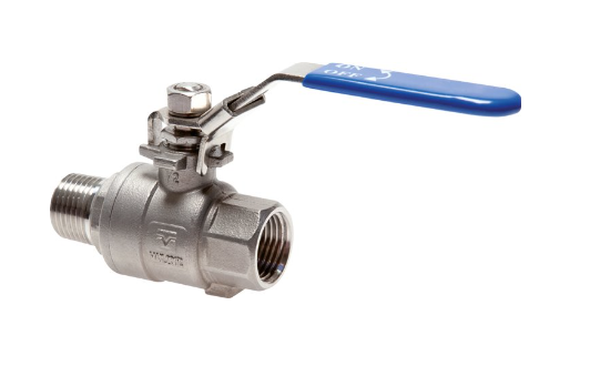 Edelstahl-Kugelhahn, Eco-Line leicht, R 1/2" / Rp 1/2", 0 bis 63bar