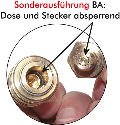 Schott-Schnellkupplung (NW5) 6x4mm Schlauch, Edelstahl, für Stecker beidseitig absperrend
