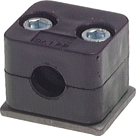 Rohrschelle, 30mm, Baugröße 4, leichte Baureihe, mit Anschweißplatte