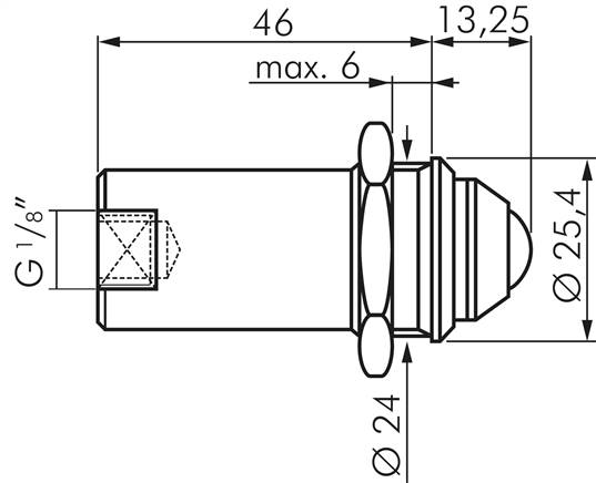 Edelstahl-Druckanzeige, rot/grün, G 1/8"