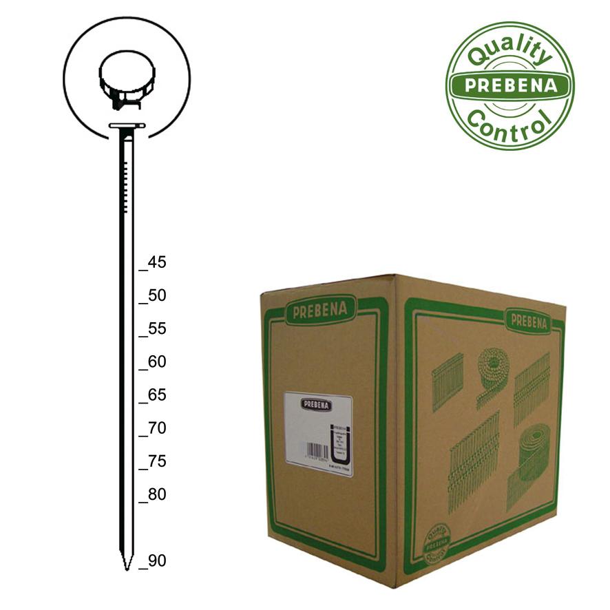 AKTION Spar-Set Prebena Druckluftnagler 8XR-CNW90 + 1 Schachtel CNW31/80BKRI Coilnägel