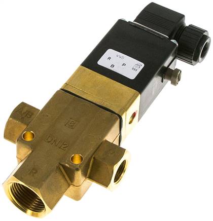 3/2-Wege Magnetventil G 3/8" (Abluft G 3/4") stromlos geschlossen (NC) 12V=