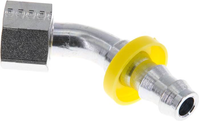 45°-Steckanschluss G 3/8" Ü-Mutter, 9,5mm GSP-Schlauch