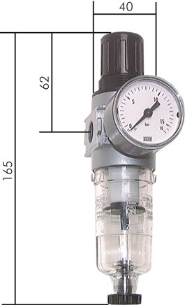 MULTIFIX Filterregler, G 1/8", 0,5 - 10bar, Baureihe 0, Kondensatablass automatisch
