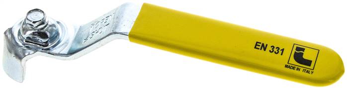 Kombigriff-gelb, Größe 5, Flachstahl (Stahl verzinkt mit Kunststoffüberzug)