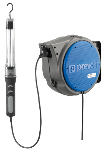 Prevost Elektrischer Kabelaufroller 14 m, mit tragbarer 230 V Lampe DELBA230