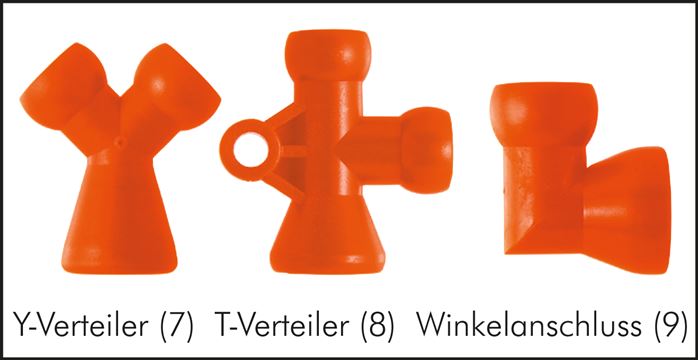 Gelenkschlauch, 1/4", T-Verteiler