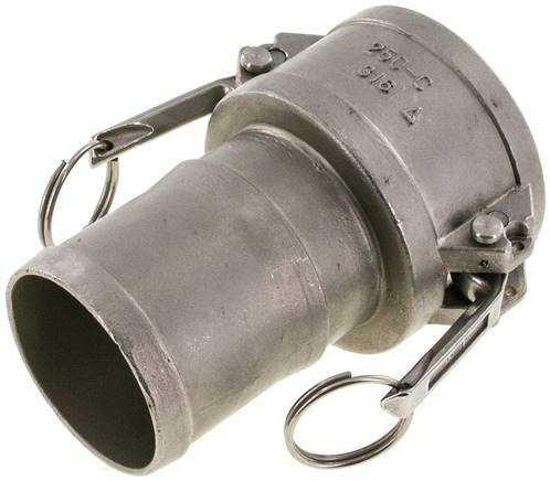 Sicherheits-Kamlock-Kupplung (C) 63 (2-1/2")mm Schlauch, Edelstahl (1.4408)